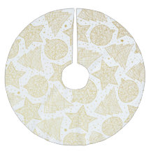 Gold und White Christmas Pattern Baumrock