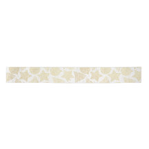 Gold und White Christmas Pattern Ribbon