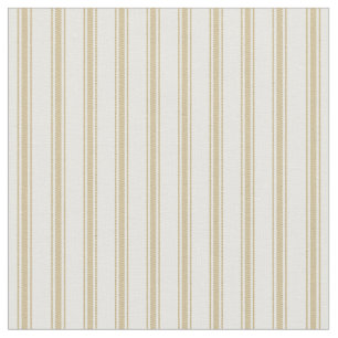 Gold- und White Classic Ticking Stripes Stoff