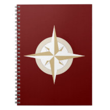 Gold und White Compass auf Red