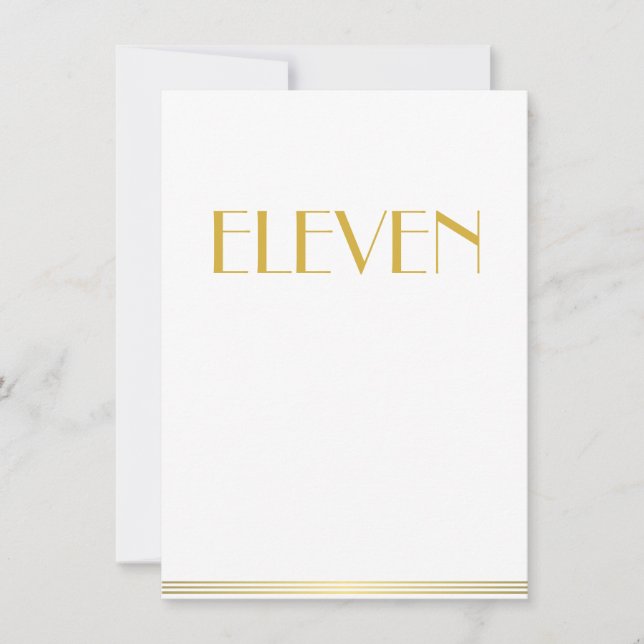 Gold und White Great Gatsby Hochzeitskarten Einladung (Vorderseite)