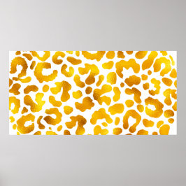 Gold und White Leopard Print: Luxuriös und elegant Poster