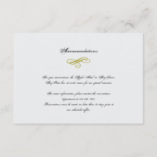 Gold und White Marabou Feather Wedding Beilage Begleitkarte