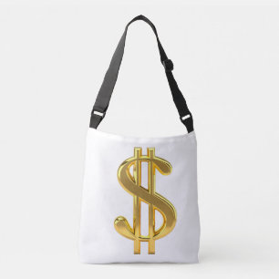 Gold- und White Money-Beutel Tragetaschen Mit Langen Trägern