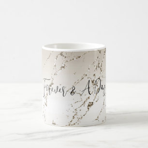 Gold und White Ombre Marble Glitz Kaffeetasse