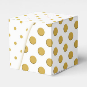 Gold und White Polka Dots Moderne Kunst Geschenkschachtel