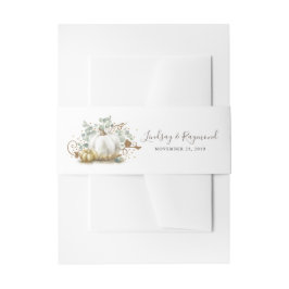 Gold und White Pumpkin Fall Harvest Einladungsbanderole