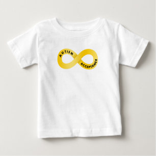 Gold Unendlichkeitssymbol für Autismus Baby T-shirt