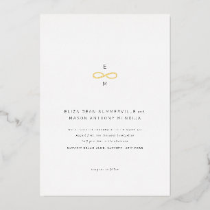 Gold-Unendlichkeitssymbol Minimalistisch-chic-foli Folieneinladung