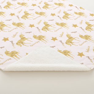 Gold Unicorns glauben Sherpadecke