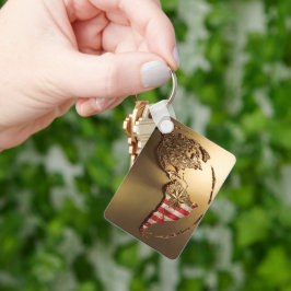 Gold United Staaten Karte #2 Schlüsselanhänger