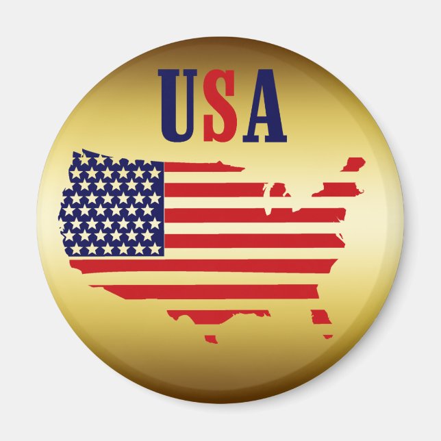 GOLD USA MEDALLION MAGNET (Vorne)