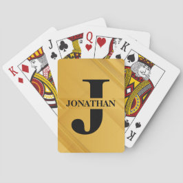 Gold Vater Initial Buchstabe Name Typografie Desig Spielkarten