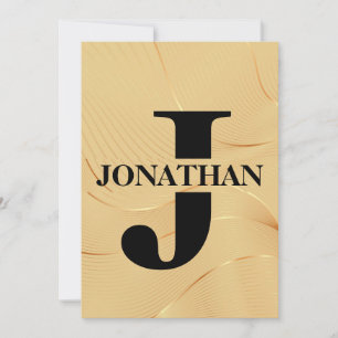Gold-Vater-Initial-Name-Würdigungsdesign Feiertagskarte