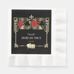 Gold Vegas Casino Royale Große Junggesellenparty Serviette