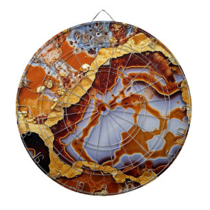 Gold Vein Agate Dartboard Dartscheibe