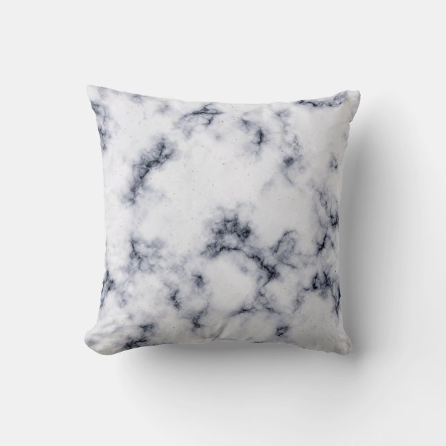 "Gold Vein Marmor" "Eleganter Marmorboden" Kissen (Vorderseite)