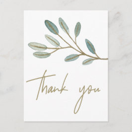 Gold Veined Eucalyptus Vielen Dank Postkarte