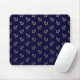 Gold verankert Marine-Blau-Hintergrund-Muster Mousepad (Mit Mouse)