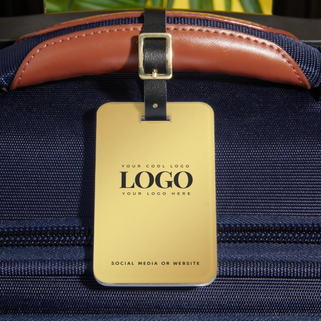 Gold verleiht Ihrem Unternehmen das Logo-Geschäft  Gepäckanhänger (Vorderseite Insitu 2)