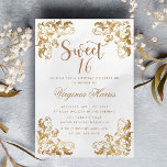 Gold Verziert Corner Cream 16 . Geburtstag 16 Gebu Einladung<br><div class="desc">Gold Verziert Corner Cream 16 . Geburtstag 16 Geburtstag</div>