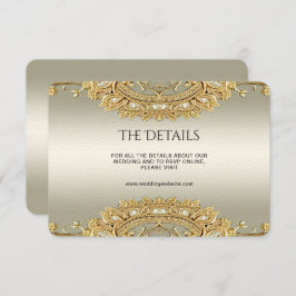 Gold-Verziert-Detail-Umschließungskarte Begleitkarte