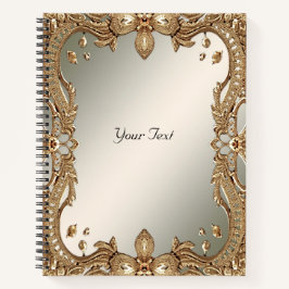 Gold Verziert-Frame-Notebook Notizbuch