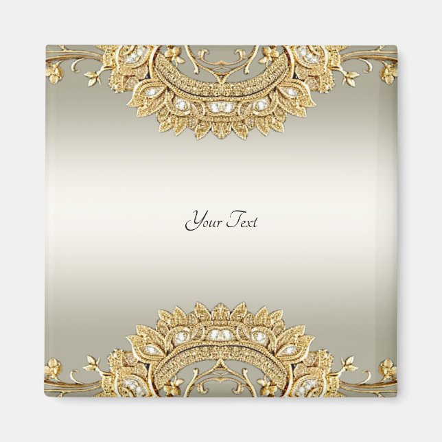 Gold Verziert Magnet (Vorne)