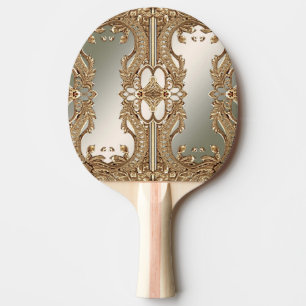 Gold Verziert Ping Pong Paddle Tischtennis Schläger