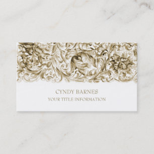 Gold Verzierte Barock-Visitenkarte Visitenkarte