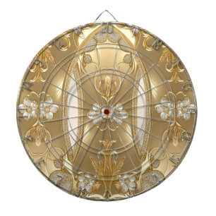 Gold Verzierte Dartboard Dartscheibe