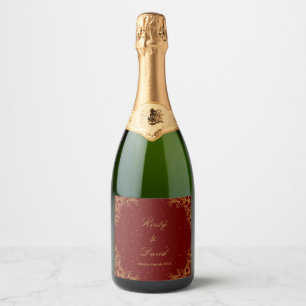 Gold Verzierte Flora Flasche
