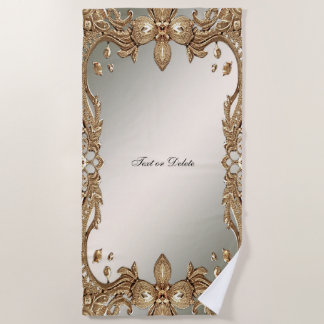 Gold Verzierte Frame Beach Handtücher