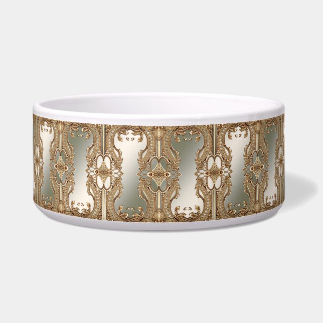 Gold Verzierte Keramik Napf (Vorderseite)
