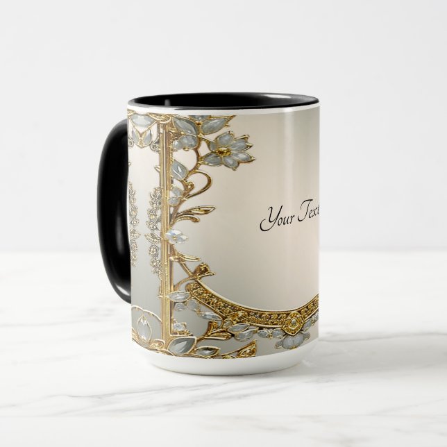 Gold Verzierte Tasse (Vorderseite Links)