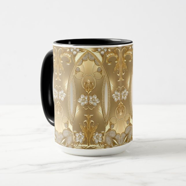Gold Verzierte Tasse (Vorderseite Links)