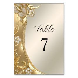 Gold Verzierte Tischnummer