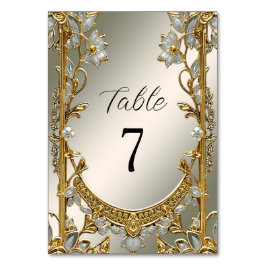 Gold Verzierte Tischnummer