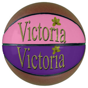 Gold-Victoria-Name aus goldenen Orchideen, Basketball