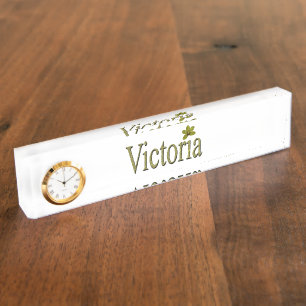Gold Victoria Name Logo, Namensplakette