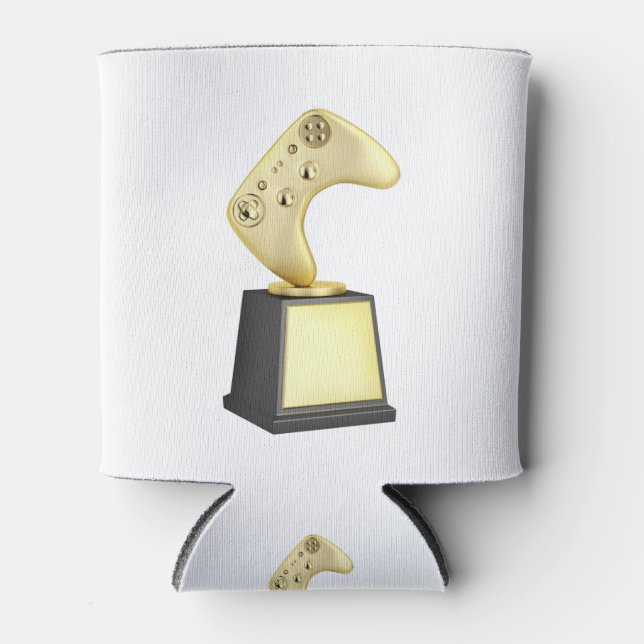 Gold Video Gaming-Trophäe Dosenkühler (Vorderseite)