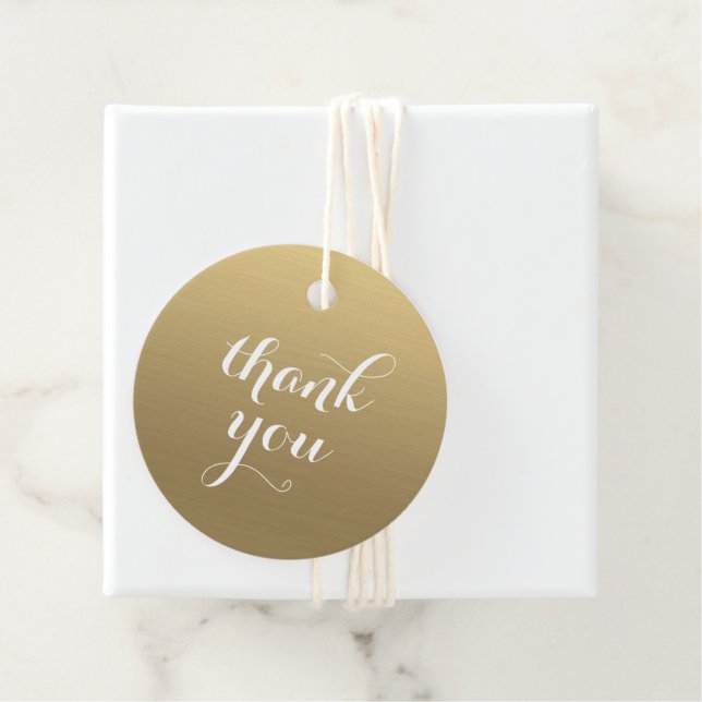 Gold Vielen Dank Geschenkanhänger (Beispiel)