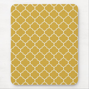 Gold-Vierblatt-Muster Mousepad
