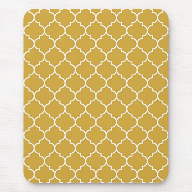 Gold-Vierblatt-Muster Mousepad (Vorne)