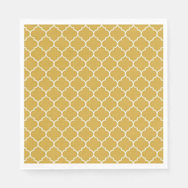 Gold-Vierblatt-Muster Serviette (Vorderseite)