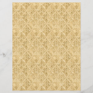Gold Viktorianisch Style Damask Scrapbook
