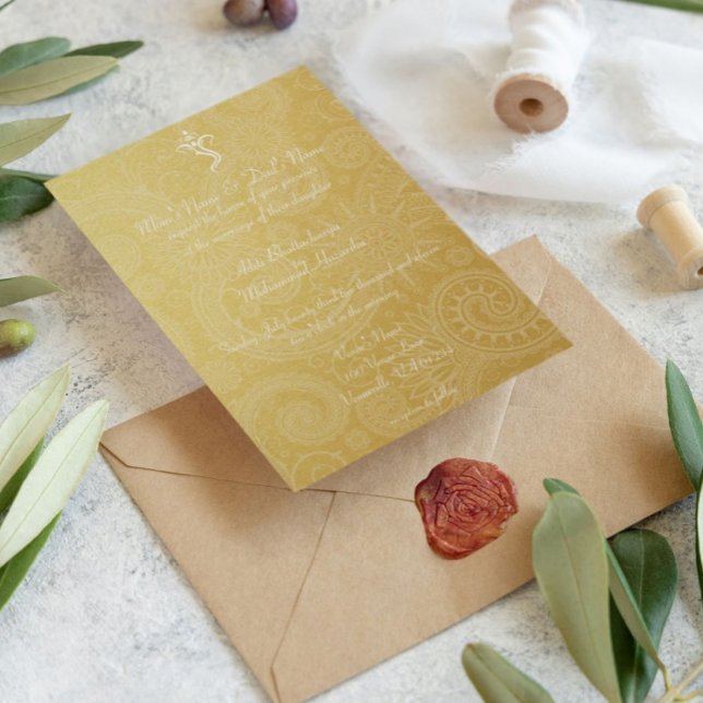 Gold Vinayaka Hochzeitseinladungen Einladung (Von Creator hochgeladen)