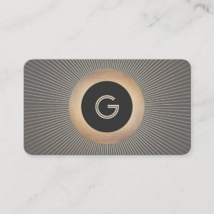 Gold Vintag Art Deco Glamour Chic Monogram Visitenkarte