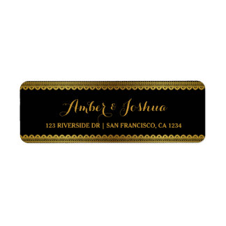 Gold Vintag Lace Gatsby Rücksendeadresse