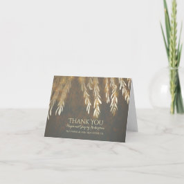 Gold Vintag Willow Tree Hochzeit Vielen Dank Dankeskarte